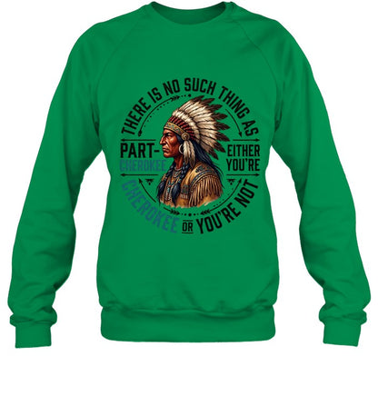 THERE IS NO SUCH THING AS PART CHEROKEE EITHER YOU'RE CHEROKEE OR YOU'RE NOT