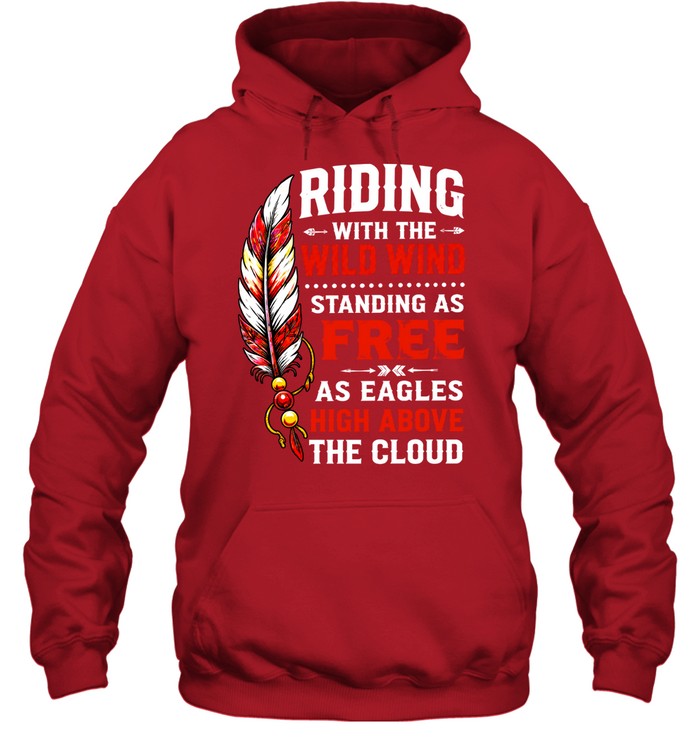 RIDING WITH THE WILD WIND STANDING AS FREE AS EAGLES HIGH ABOVE THE CLOUD