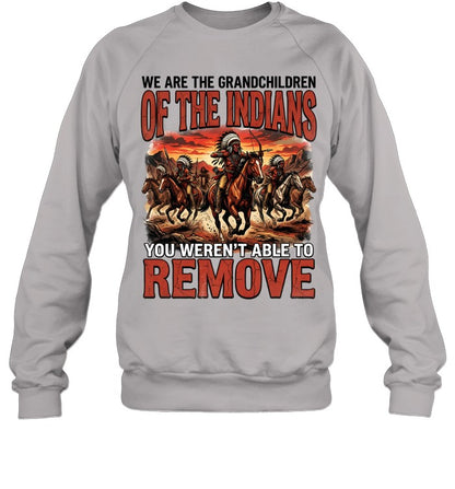 WE ARE THE GRANDCHILDREN OF THE INDIANS YOU WEREN'T ABLE TO REMOVE
