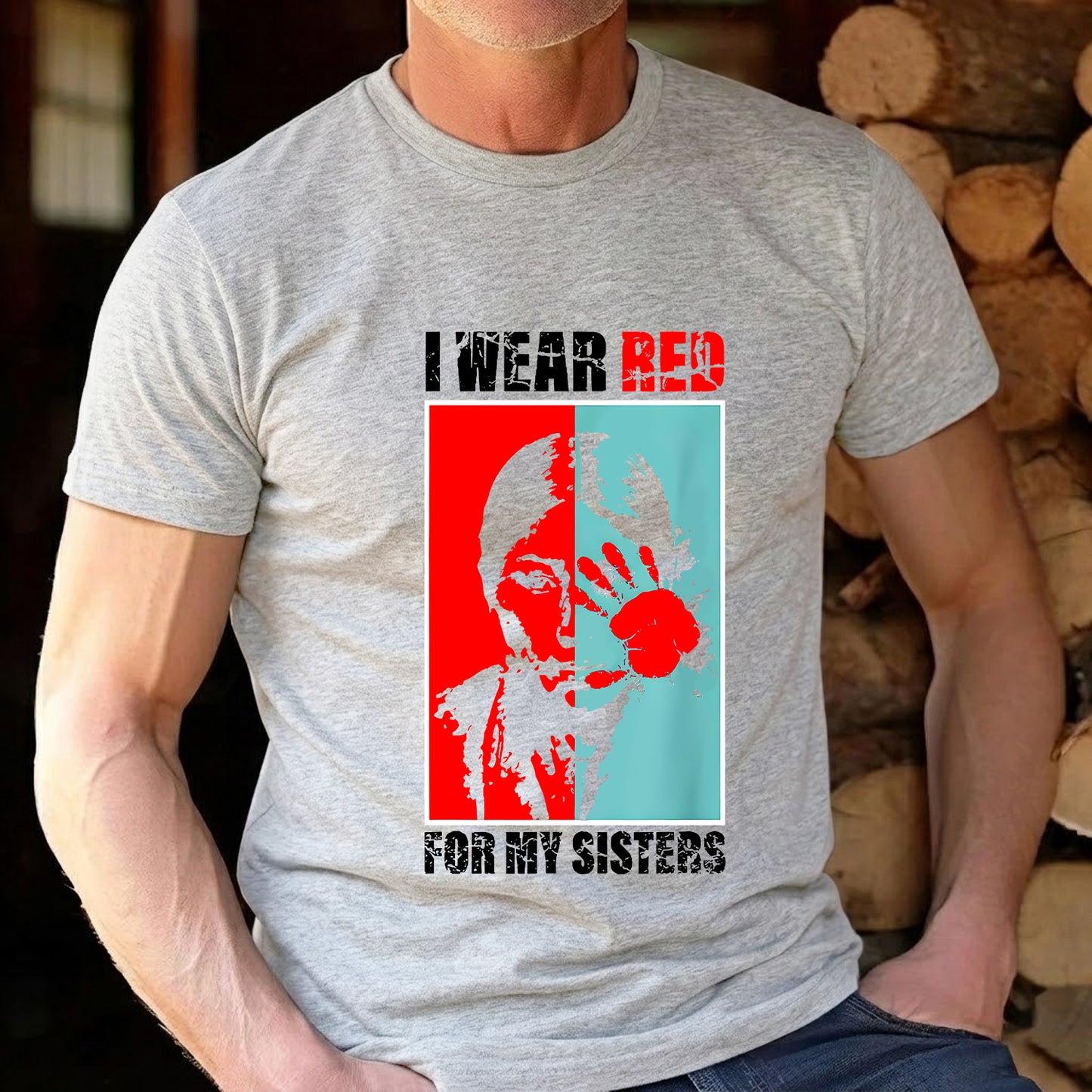 MMIW Awareness Indigenous Red Hand Women Gifts Unisex T-Shirt/Hoodie/Sweatshirt