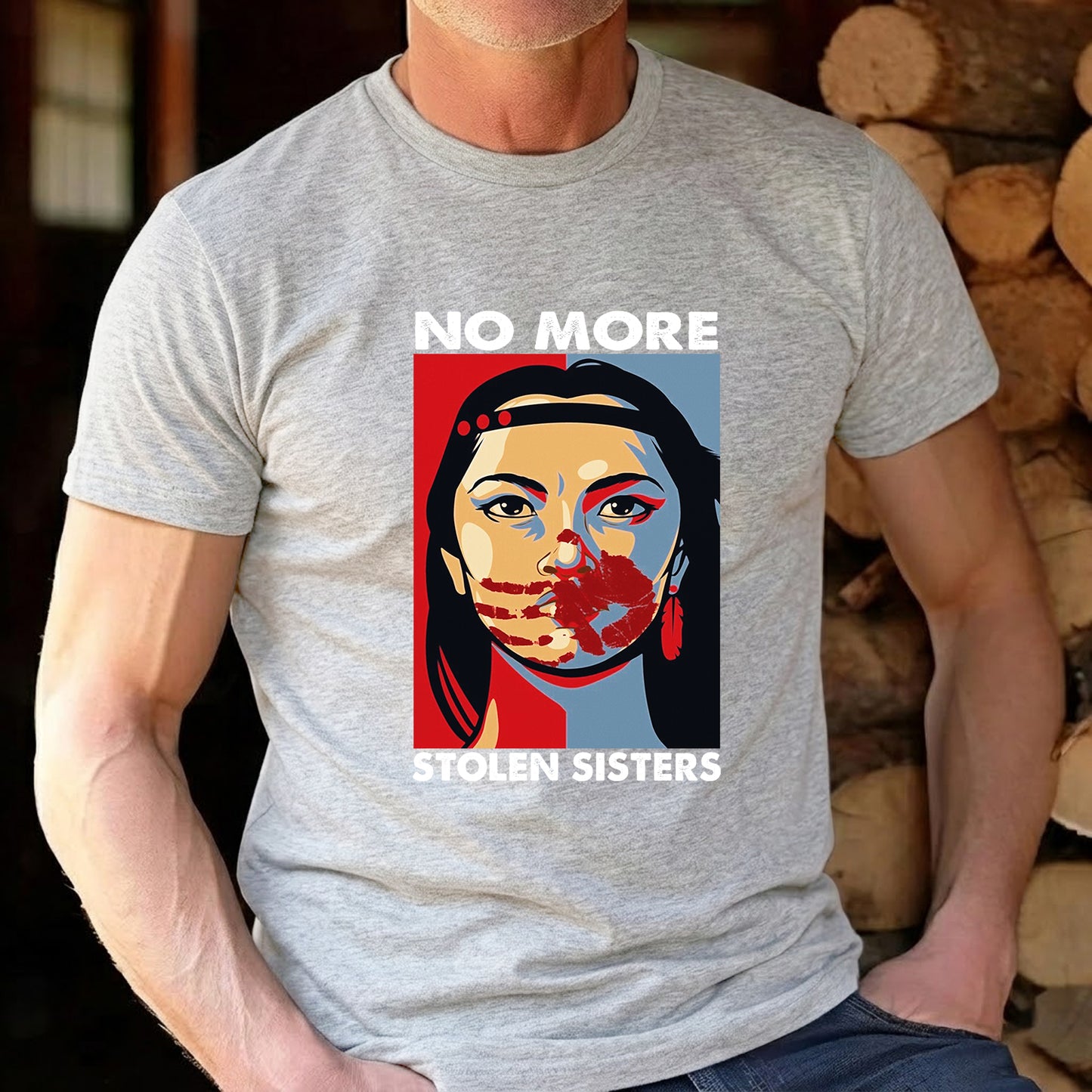 MMIW No More Stolen Sisters Red Hand Unisex Hoodie/Sweatshirt/T-Shirt 019