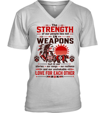 The STRENGTH of our people lies not IN WEAPONS