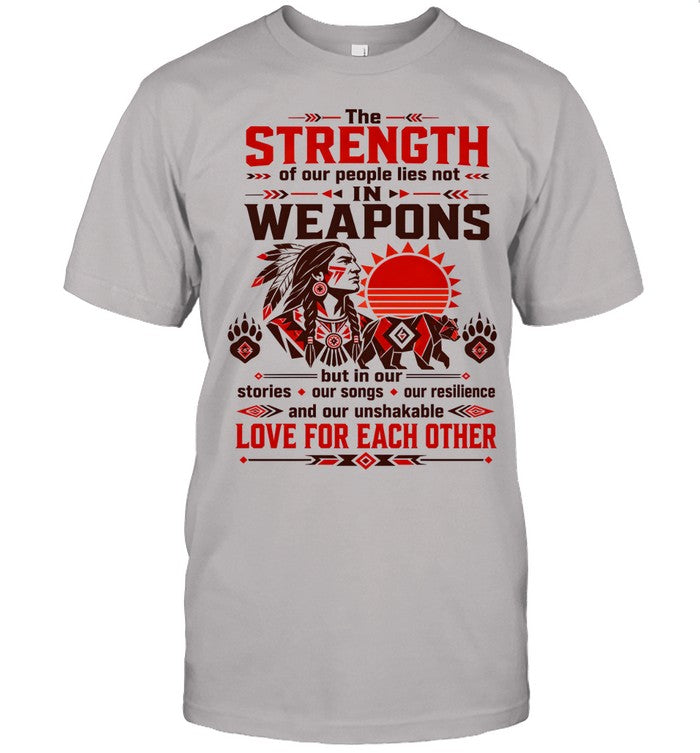 The STRENGTH of our people lies not IN WEAPONS