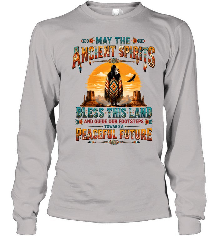 MAY THE ANCIENT SPIRITS BLESS THIS LAND AND GUIDE OUR FOOTSTEPS TOWARD A PEACEFUL FUTURE