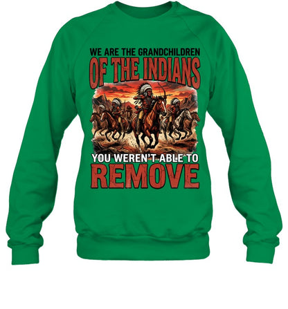 WE ARE THE GRANDCHILDREN OF THE INDIANS YOU WEREN'T ABLE TO REMOVE