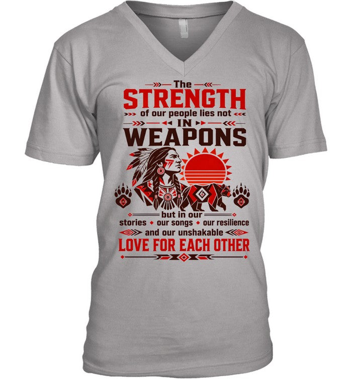 The STRENGTH of our people lies not IN WEAPONS