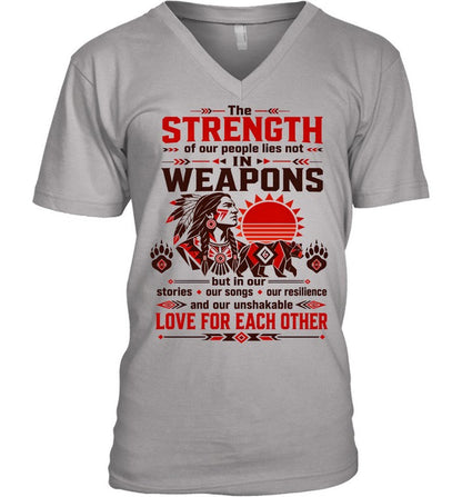The STRENGTH of our people lies not IN WEAPONS