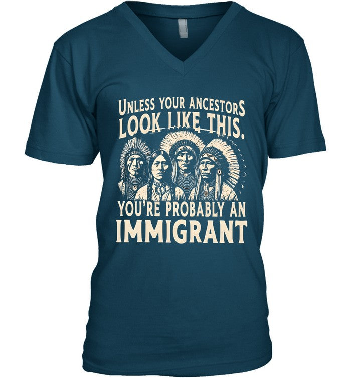 UNLESS YOUR ANCESTORS LOOK LIKE THIS. YOU'RE PROBABLY AN IMMIGRANT