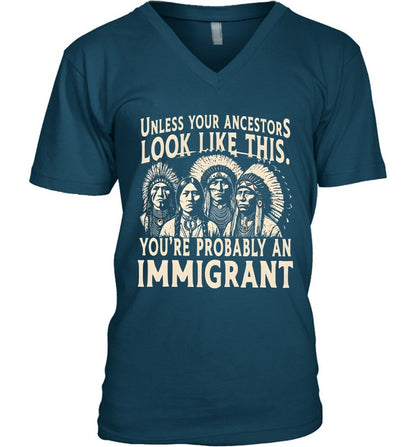 UNLESS YOUR ANCESTORS LOOK LIKE THIS. YOU'RE PROBABLY AN IMMIGRANT