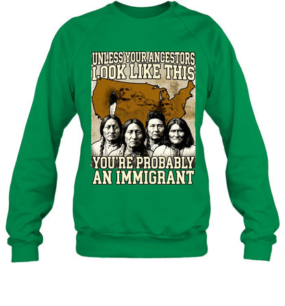 UNLESS YOUR ANCESTORS LOOK LIKE THIS YOU'RE PROBABLY AN IMMIGRANT