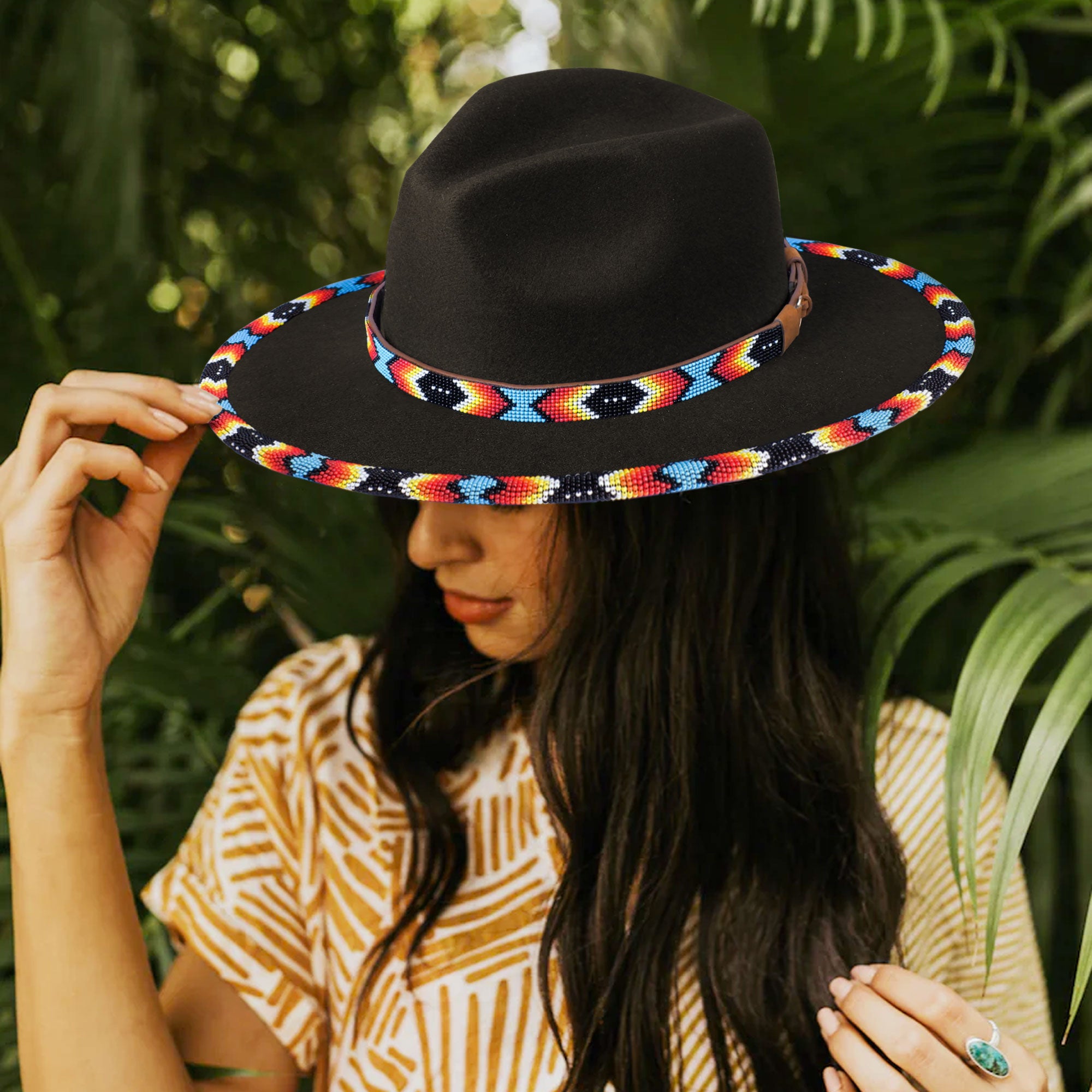 Indigenious Cap Pattern Sewing HAT – Native Heritage Store