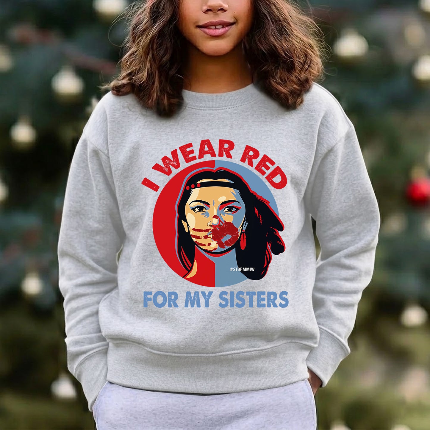MMIW I Wear Red For My Sisters Red Hand Indigenous Women Unisex T-Shirt/Hoodie/Sweatshirt