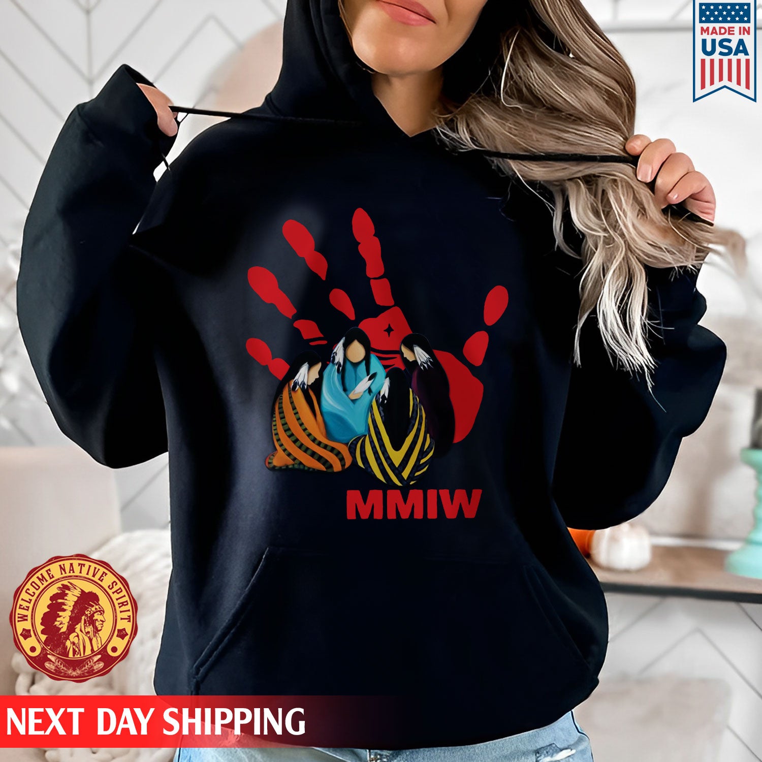 MMIW - Indigenous Women Together With Red Hand Shirt – Native