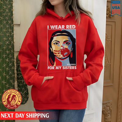 MMIW I Wear Red For My Sister Woman Red Hand Unisex T-Shirt/Hoodie/Sweatshirt