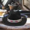 SALE 50% OFF - American Patriotic Southwestern Hat Band Beaded Belt Handmade IBL
