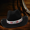 SALE 50% OFF - American Patriotic Southwestern Hat Band Beaded Belt Handmade IBL