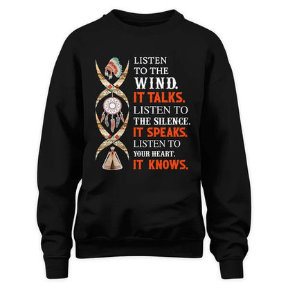 Listen to the wind, it talks. Listen to the silence, it speaks. Listen to your heart, it knows.