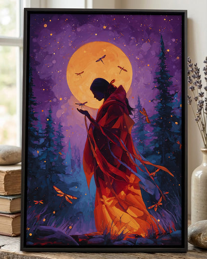 Embrace of the Moonlit Spirits Poster - Canvas