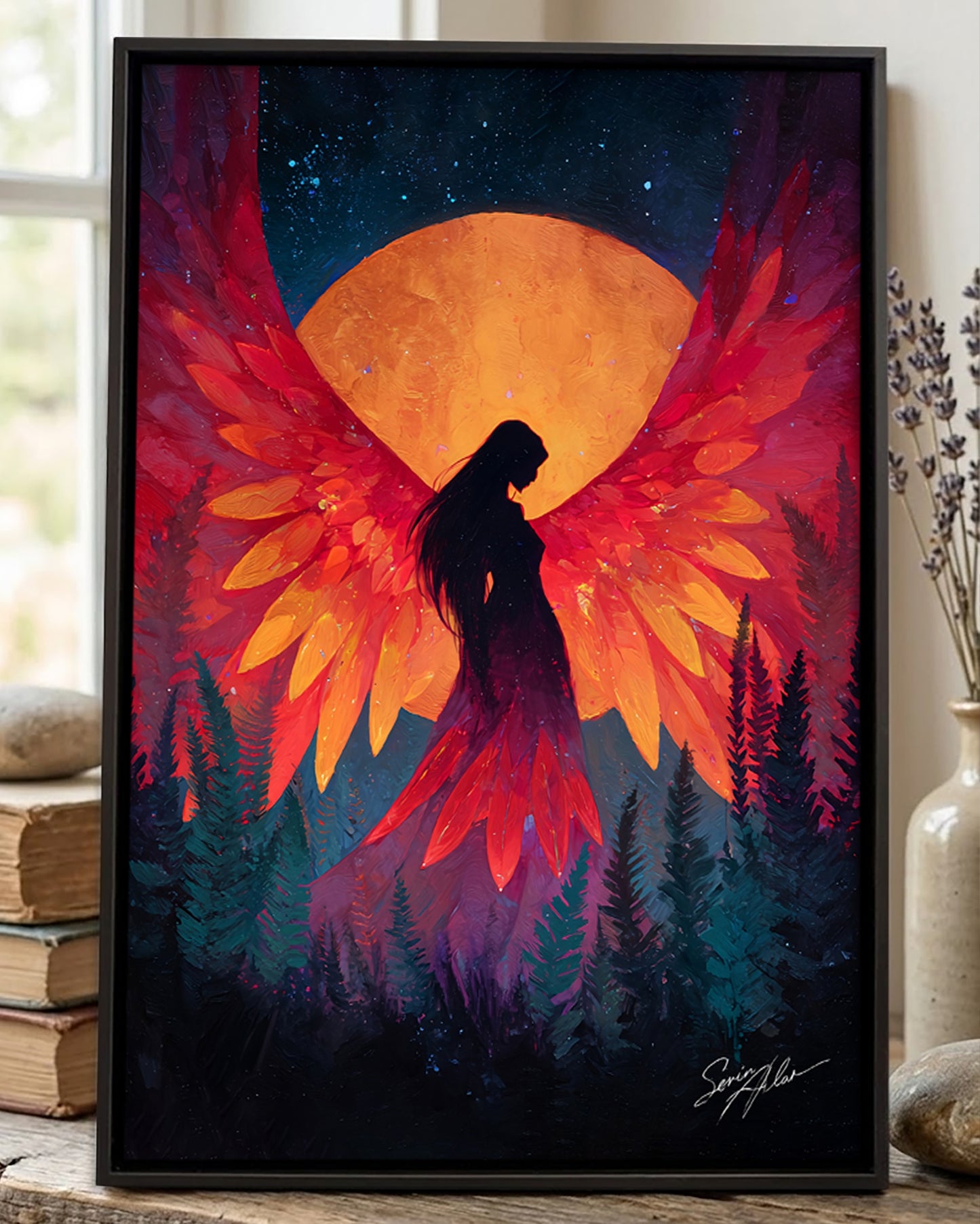 Phoenix of the Sacred Flame Poster - Canvas