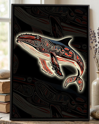 Native Orca Art Poster - Canvas