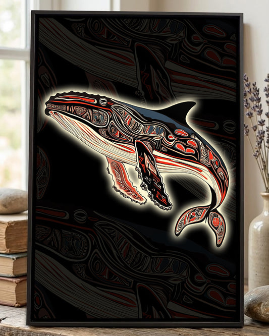 Native Orca Art Poster - Canvas