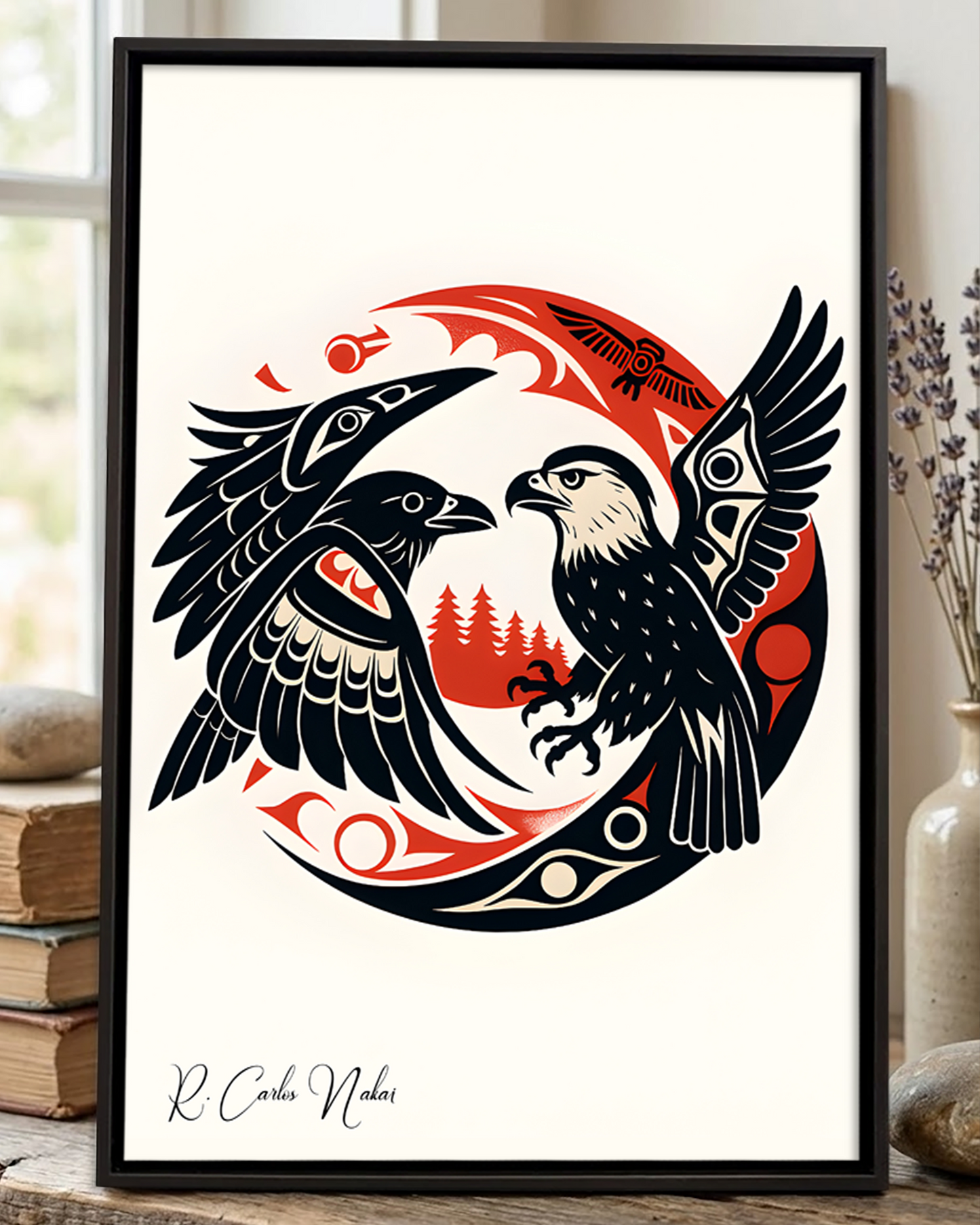 Native Hummingbird Art Poster - Canvas