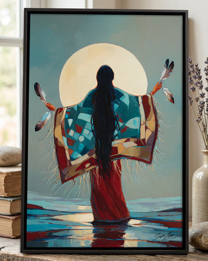 Moonlit Dance of the Spirit Poster - Canvas