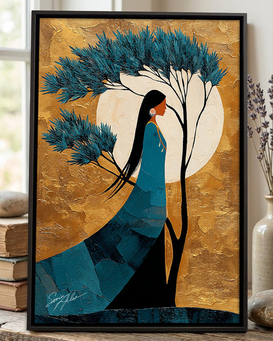 Whispers of the Moonlit Wind Poster - Canvas