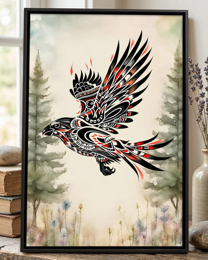 Native Bird Art Poster - Canvas