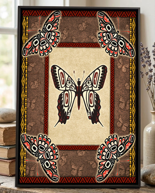 Native Butterfly Art Poster - Canvas