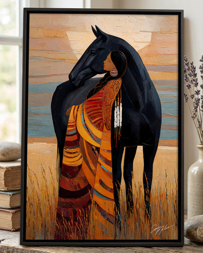 She Walks with Hoofbeats Poster - Canvas