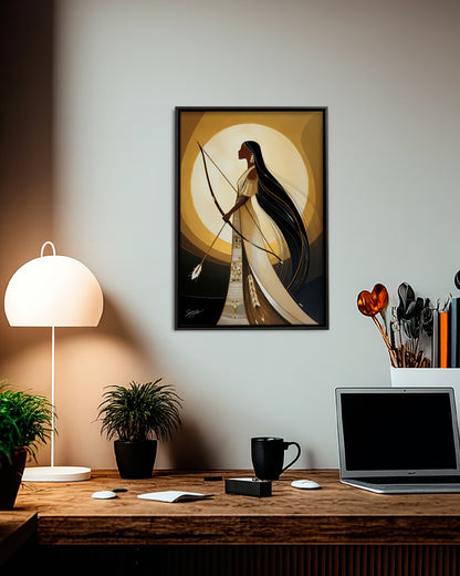 She Stands Where the Light Begins Poster - Canvas