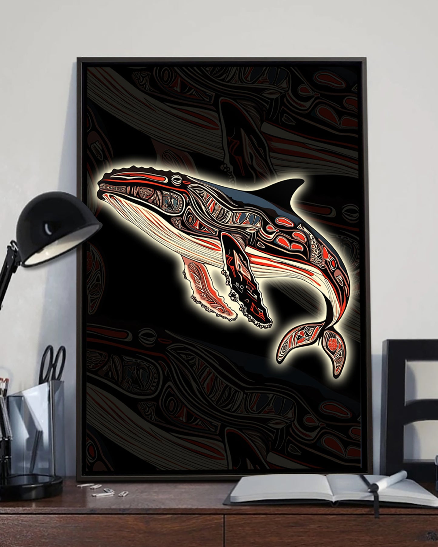Native Orca Art Poster - Canvas
