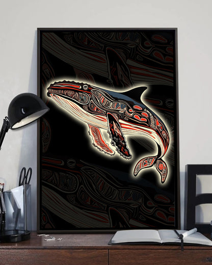 Native Orca Art Poster - Canvas