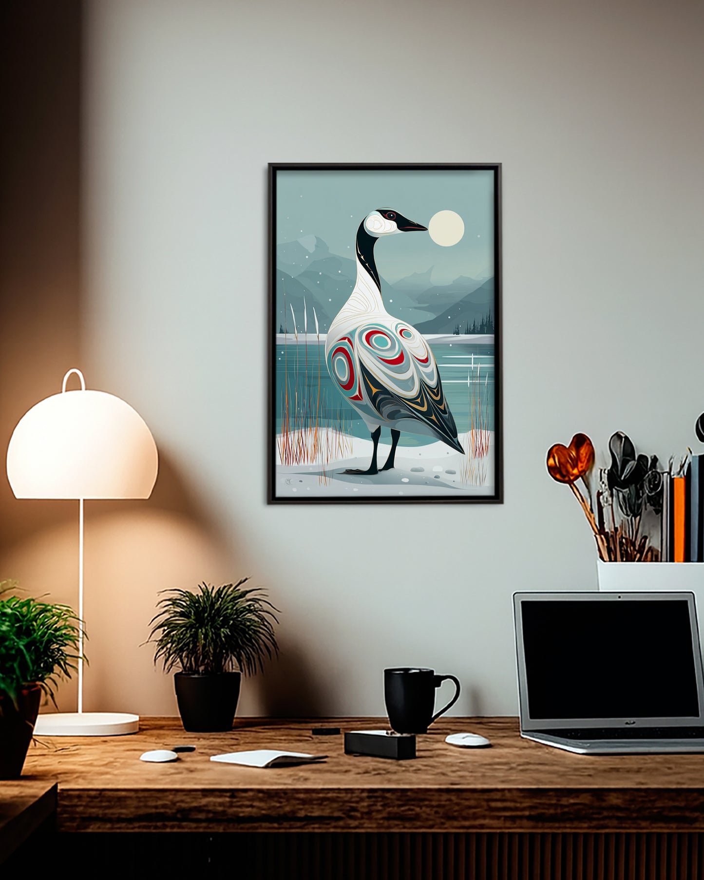 Native Goose Art Poster - Canvas