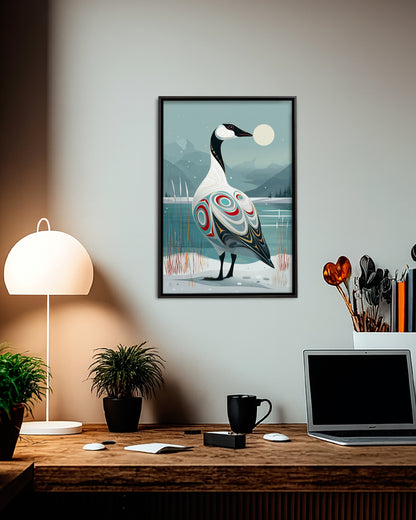 Native Goose Art Poster - Canvas