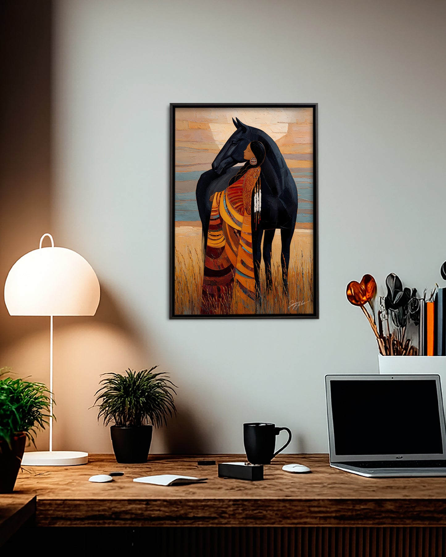 She Walks with Hoofbeats Poster - Canvas