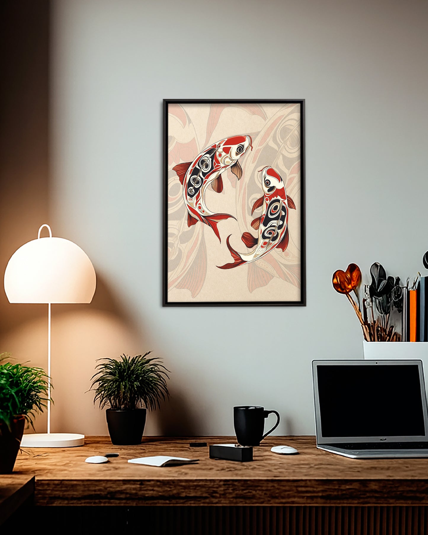 Native Carp Art Poster - Canvas