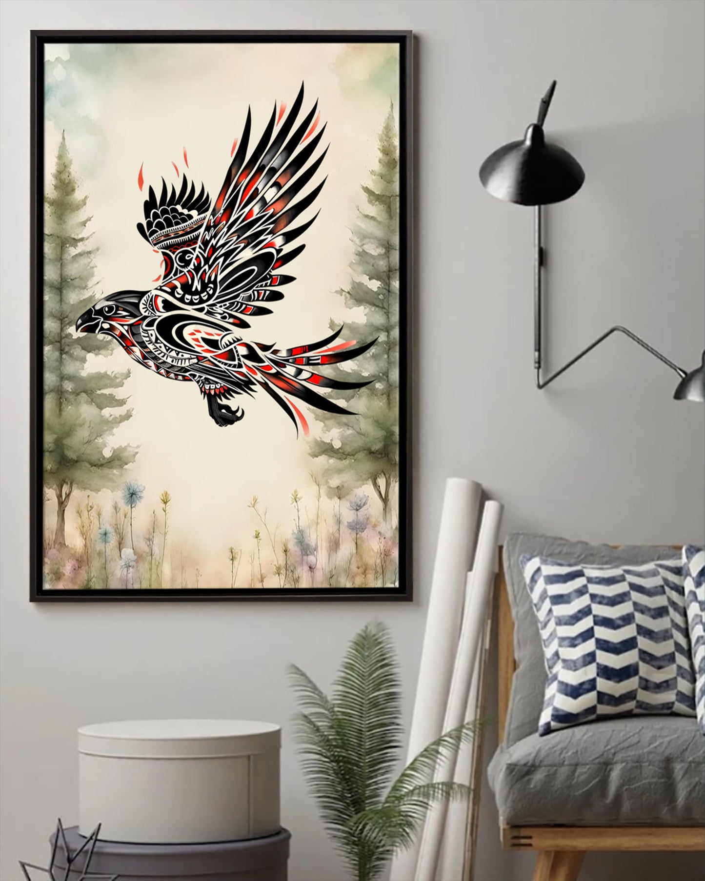 Native Bird Art Poster - Canvas