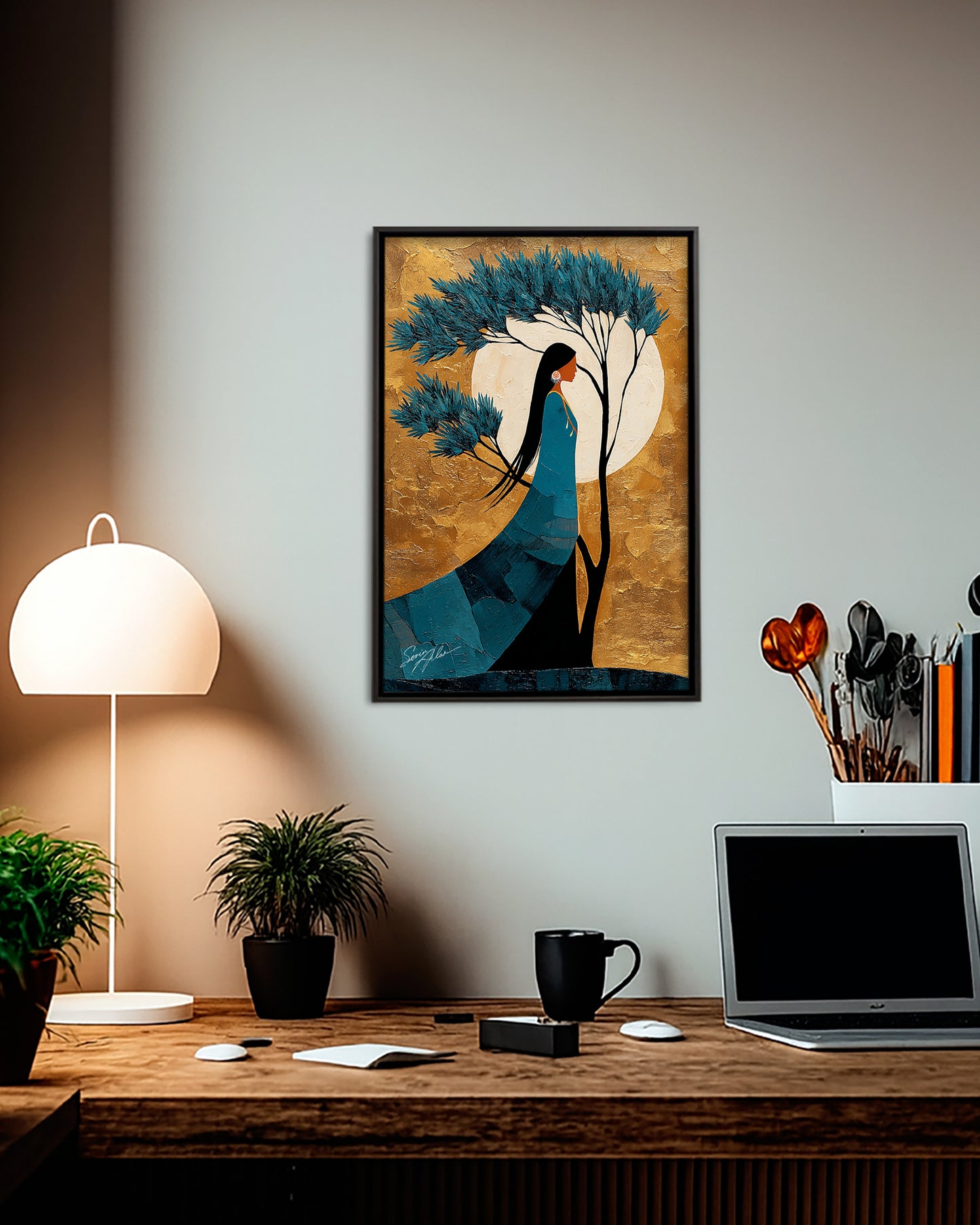 Whispers of the Moonlit Wind Poster - Canvas