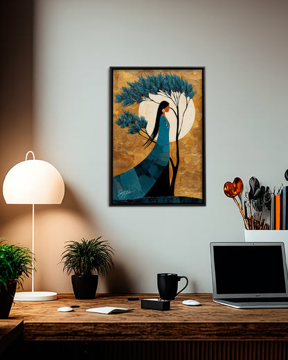Whispers of the Moonlit Wind Poster - Canvas