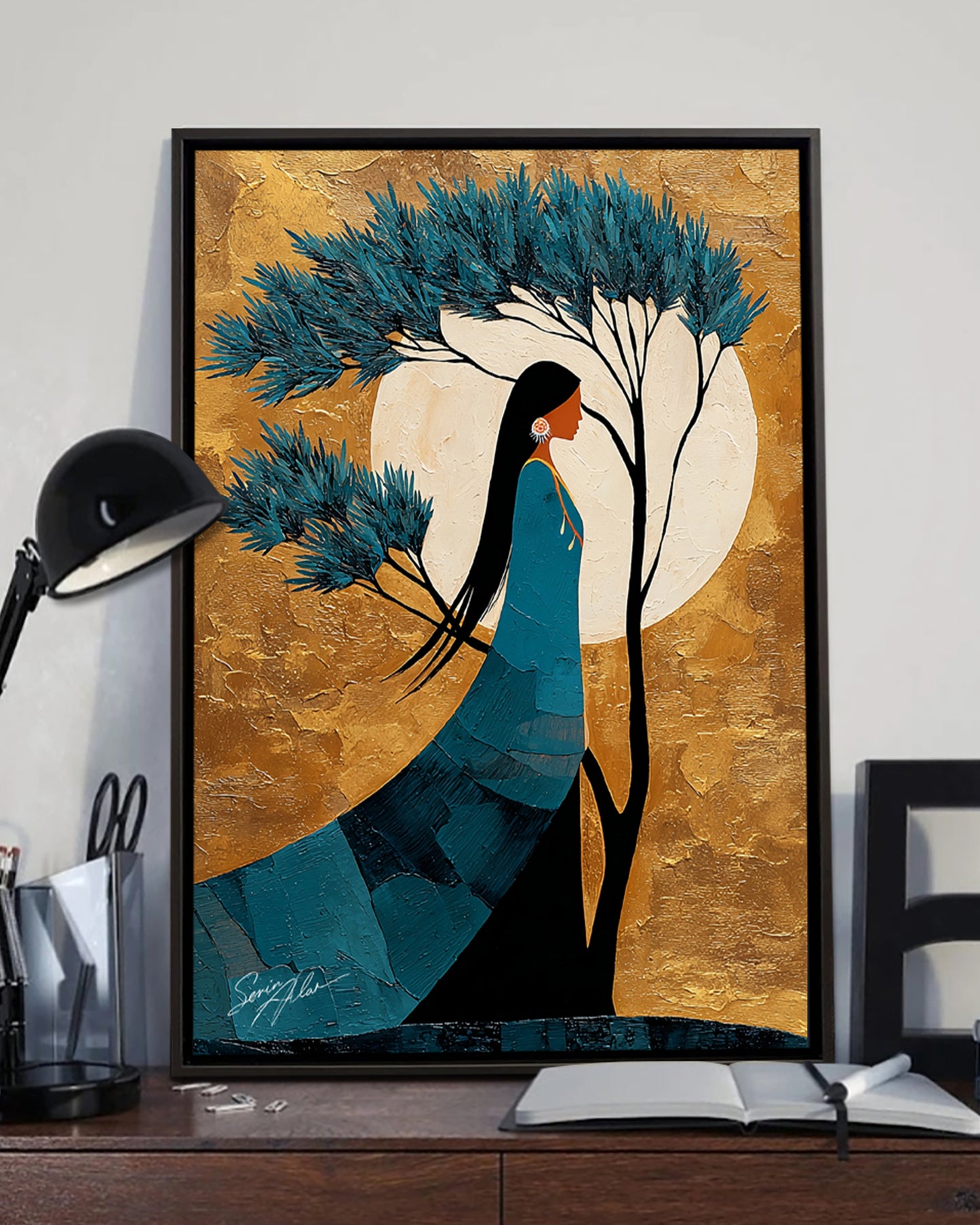 Whispers of the Moonlit Wind Poster - Canvas