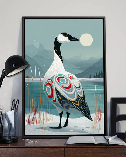 Native Goose Art Poster - Canvas