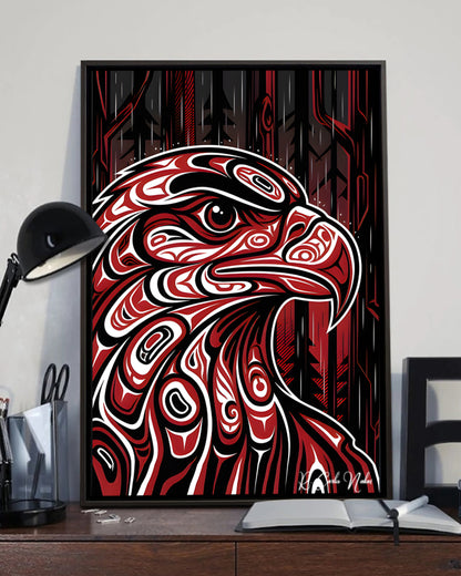 Native Eagle Art Poster - Canvas