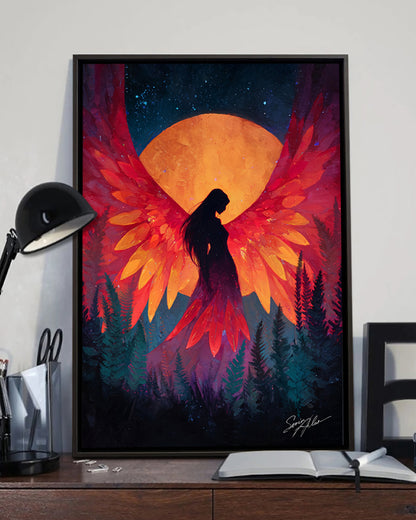Phoenix of the Sacred Flame Poster - Canvas