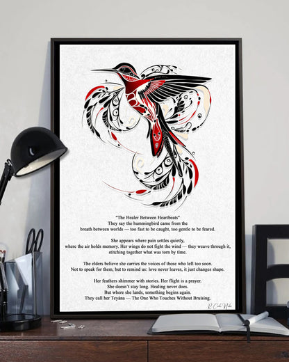 Native Hummingbird Art Poster - Canvas