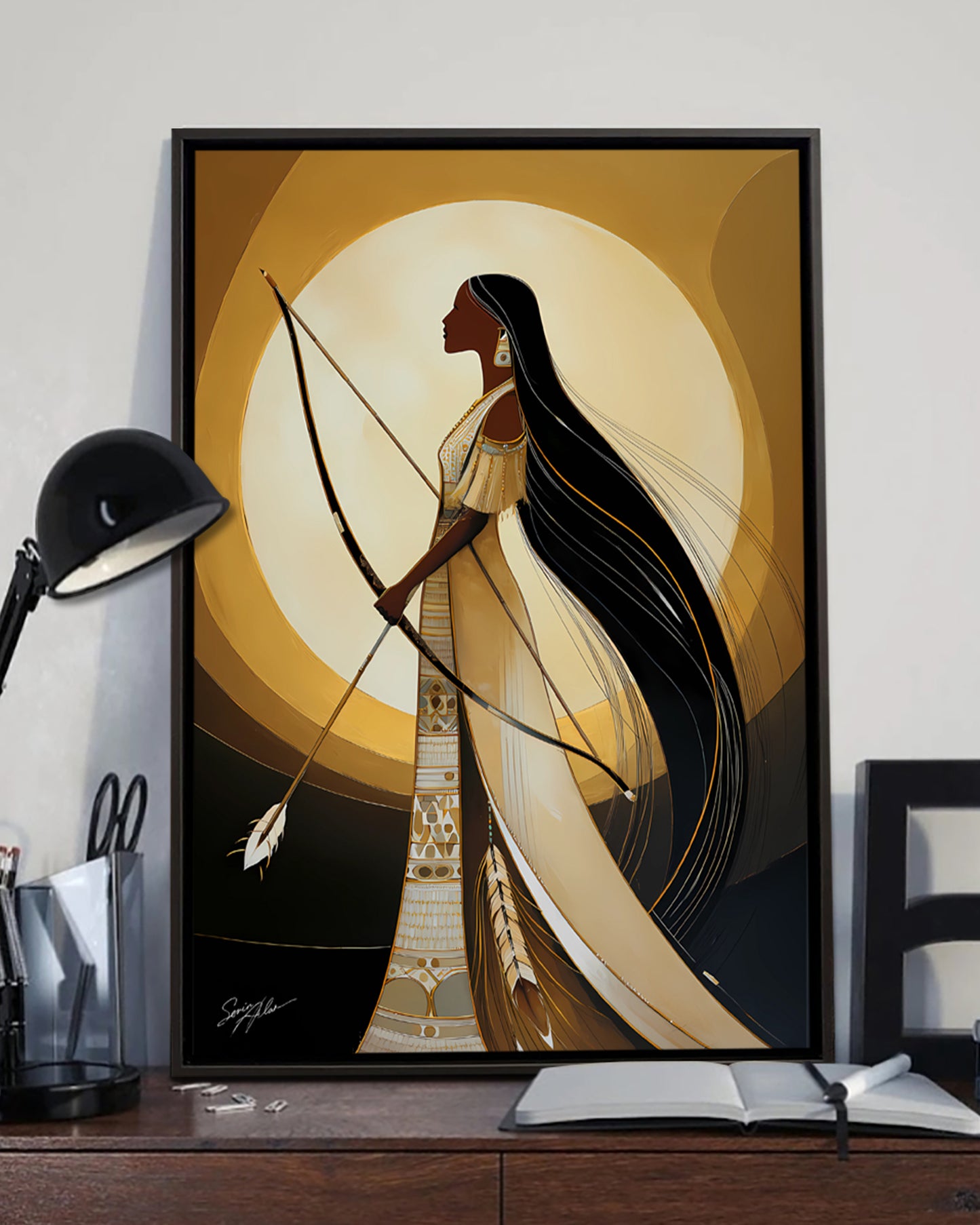She Stands Where the Light Begins Poster - Canvas