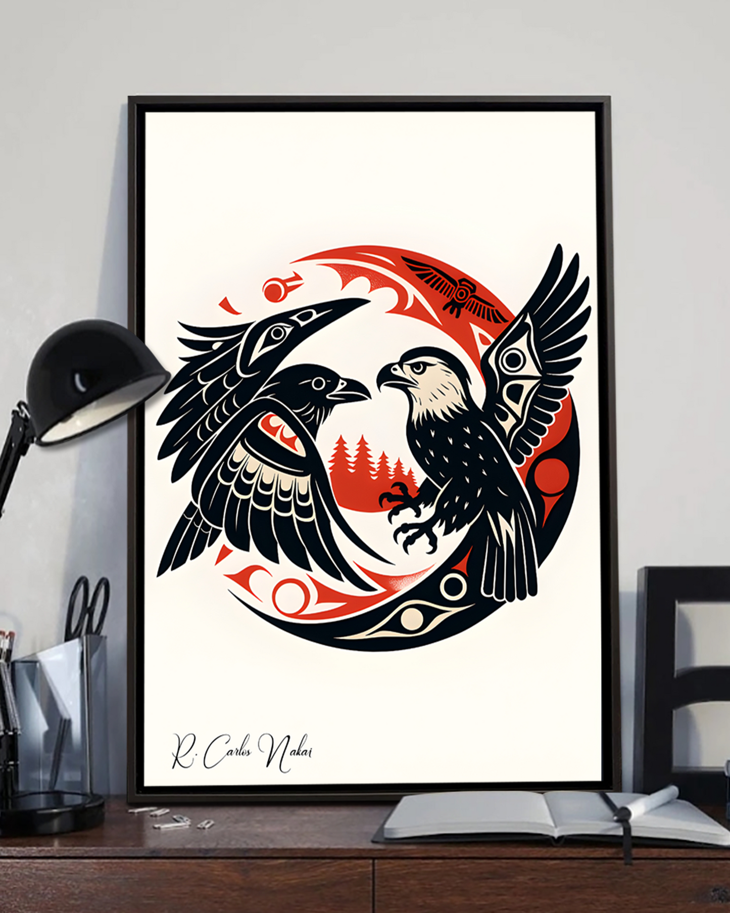 Native Hummingbird Art Poster - Canvas