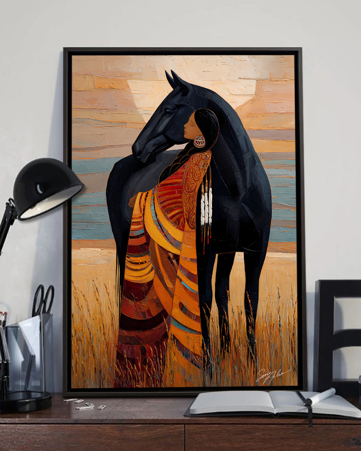She Walks with Hoofbeats Poster - Canvas