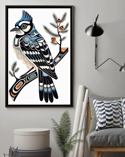 Native Bird Art Poster - Canvas